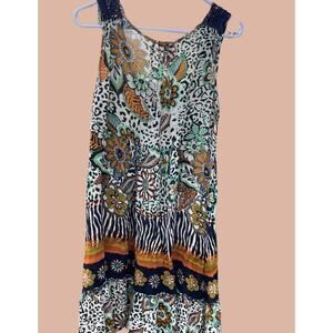 Large Bohemian Floral Sleeveless Dress by Forbidden